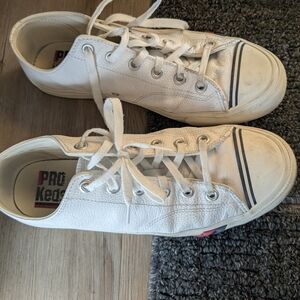 Men's Pro Keds White Leather Sneakers Size 10.5